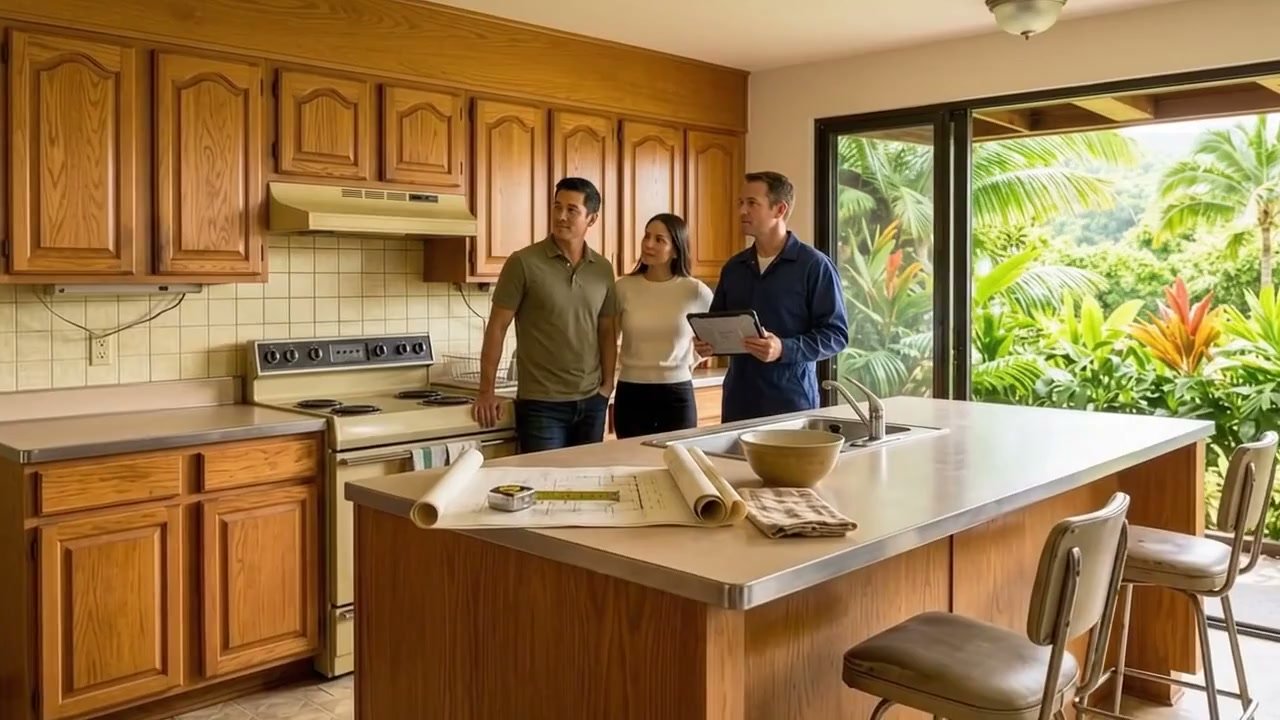 Kitchen interior from the supplied Island Contractors promotional video